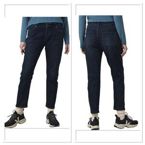 Prana Deep Blue‎ Buxton Organic Stretch Cotton Slim Boyfriend Jean Cropped